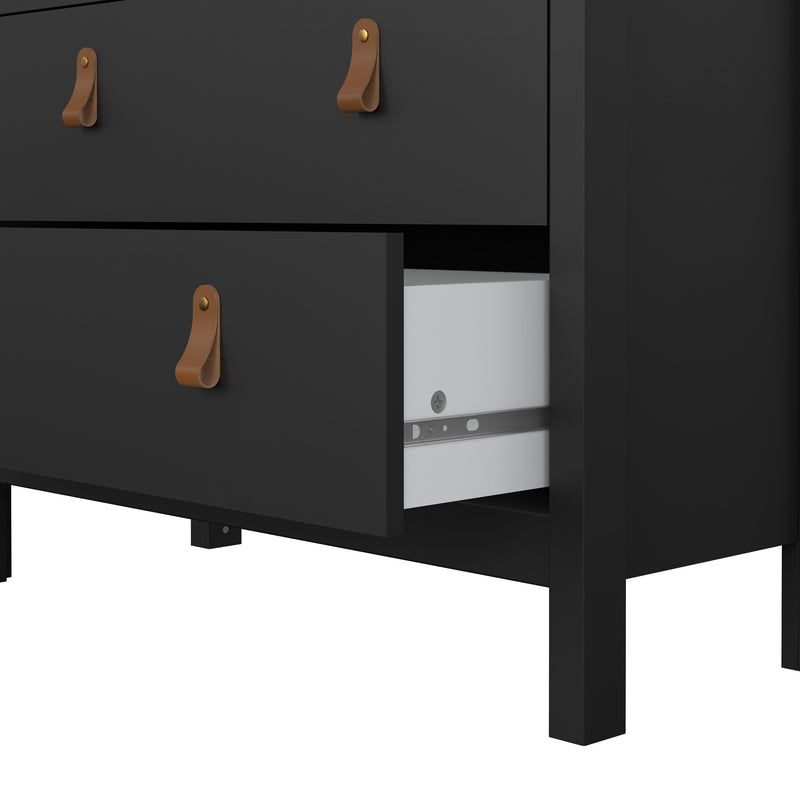 Barcelona China Cabinet 2 Doors with + 3 Drawers in Jackson – Matt Black – image 10