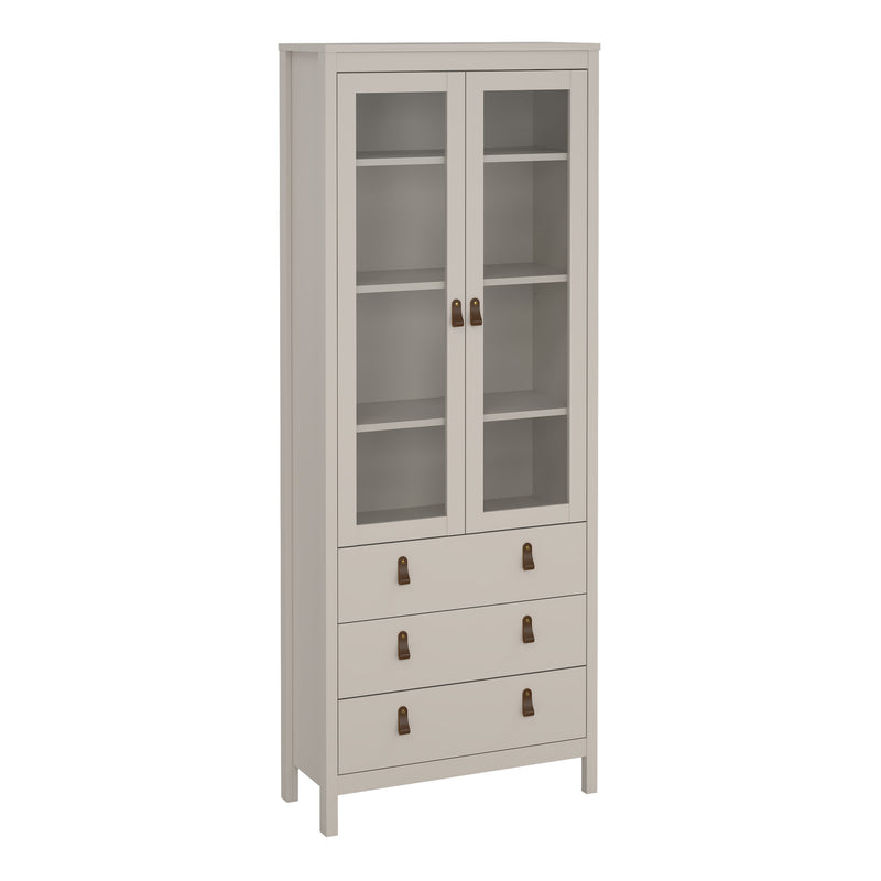 Barcelona China Cabinet 2 Doors with + 3 Drawers in Jackson – Cashmere – image 1