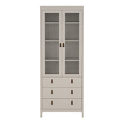 Barcelona China Cabinet 2 Doors with + 3 Drawers in Jackson – Cashmere – image 3