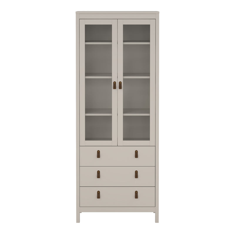 Barcelona China Cabinet 2 Doors with + 3 Drawers in Jackson – Cashmere – image 3