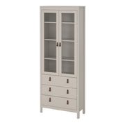 Barcelona China Cabinet 2 Doors with + 3 Drawers in Jackson – Cashmere – image 4