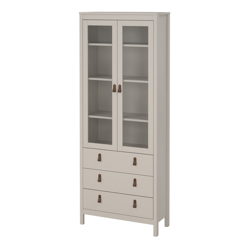 Barcelona China Cabinet 2 Doors with + 3 Drawers in Jackson – Cashmere – image 4
