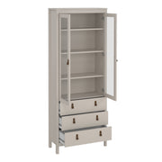 Barcelona China Cabinet 2 Doors with + 3 Drawers in Jackson – Cashmere – image 6