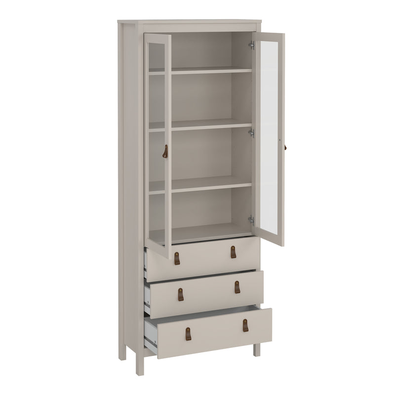 Barcelona China Cabinet 2 Doors with + 3 Drawers in Jackson – Cashmere – image 6