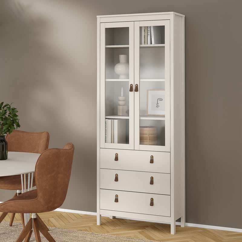 Barcelona China Cabinet 2 Doors with + 3 Drawers in Jackson – Cashmere – image 7