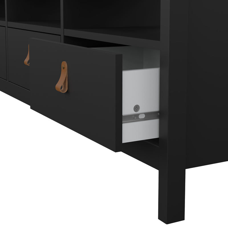 Barcelona TV Unit 3 Drawers – Matt Black – image 9