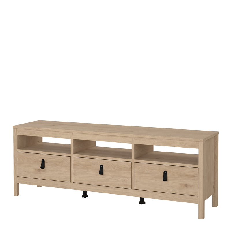 Barcelona TV Unit 3 Drawers – Hickory Oak – image 3