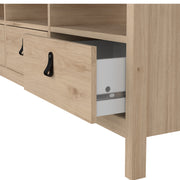 Barcelona TV Unit 3 Drawers – Hickory Oak – image 9