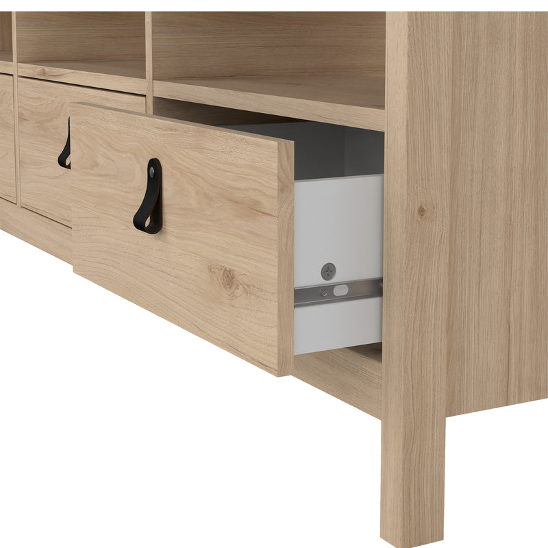 Barcelona TV Unit 3 Drawers – Hickory Oak – image 9