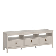 Barcelona TV Unit 3 Drawers – Cashmere – image 1