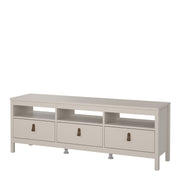 Barcelona TV Unit 3 Drawers – Cashmere – image 4