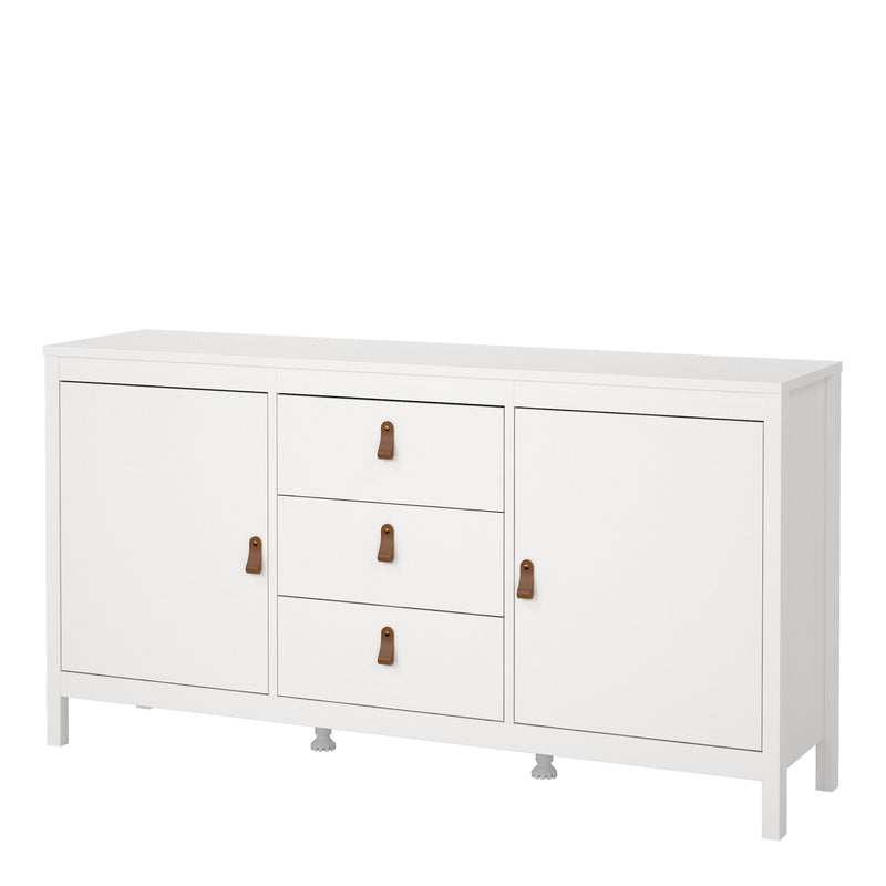 Barcelona Sideboard 2 Doors + 3 Drawers – White – image 3
