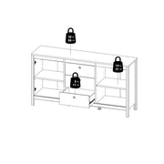 Barcelona Sideboard 2 Doors + 3 Drawers – Matt Black – image 11