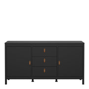 Barcelona Sideboard 2 Doors + 3 Drawers – Matt Black – image 2
