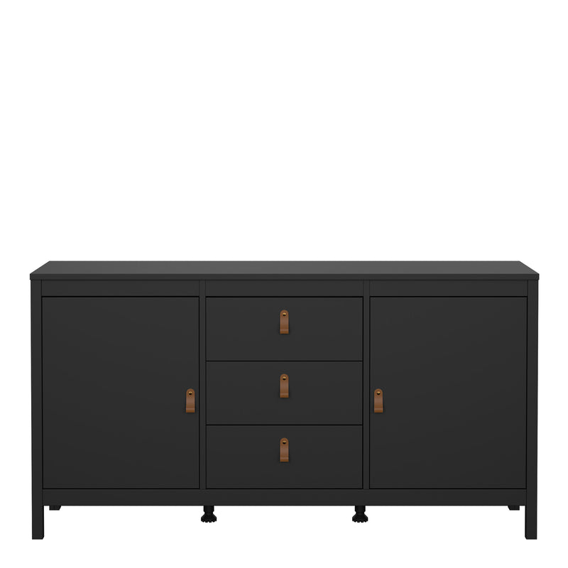 Barcelona Sideboard 2 Doors + 3 Drawers – Matt Black – image 2