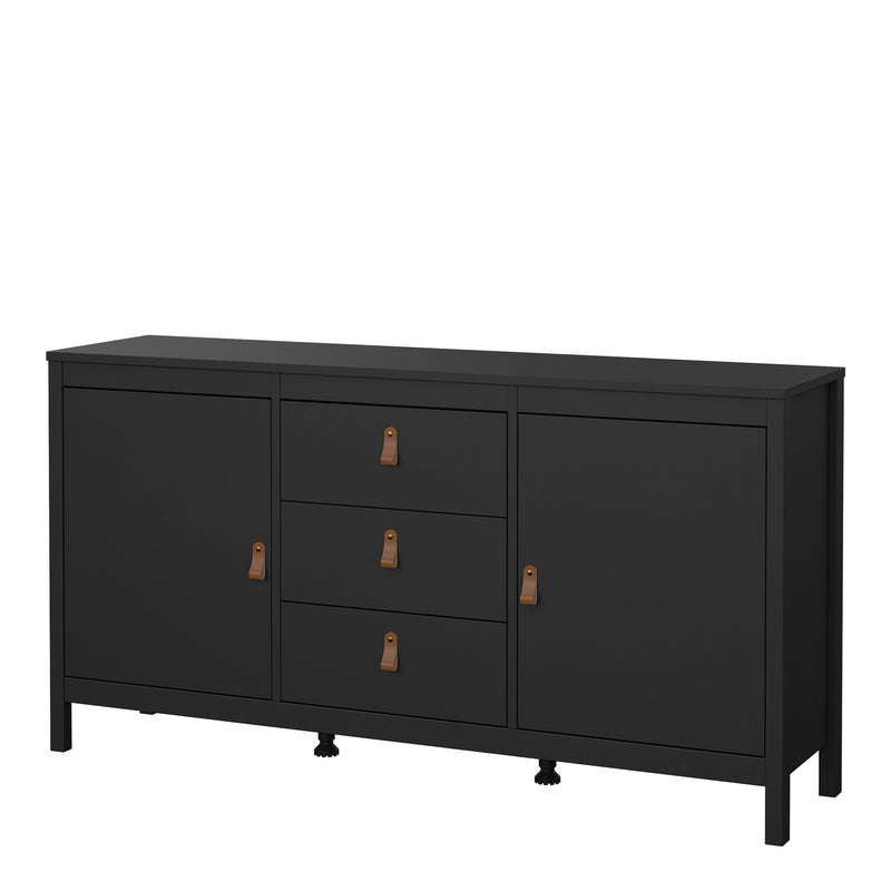 Barcelona Sideboard 2 Doors + 3 Drawers – Matt Black – image 3