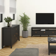 Barcelona Sideboard 2 Doors + 3 Drawers – Matt Black – image 6