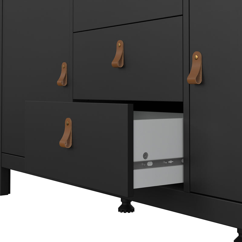 Barcelona Sideboard 2 Doors + 3 Drawers – Matt Black – image 8