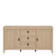 Barcelona Sideboard 2 Doors + 3 Drawers – Hickory Oak – image 2