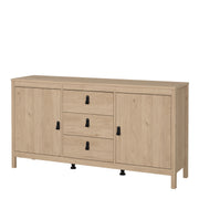 Barcelona Sideboard 2 Doors + 3 Drawers – Hickory Oak – image 3