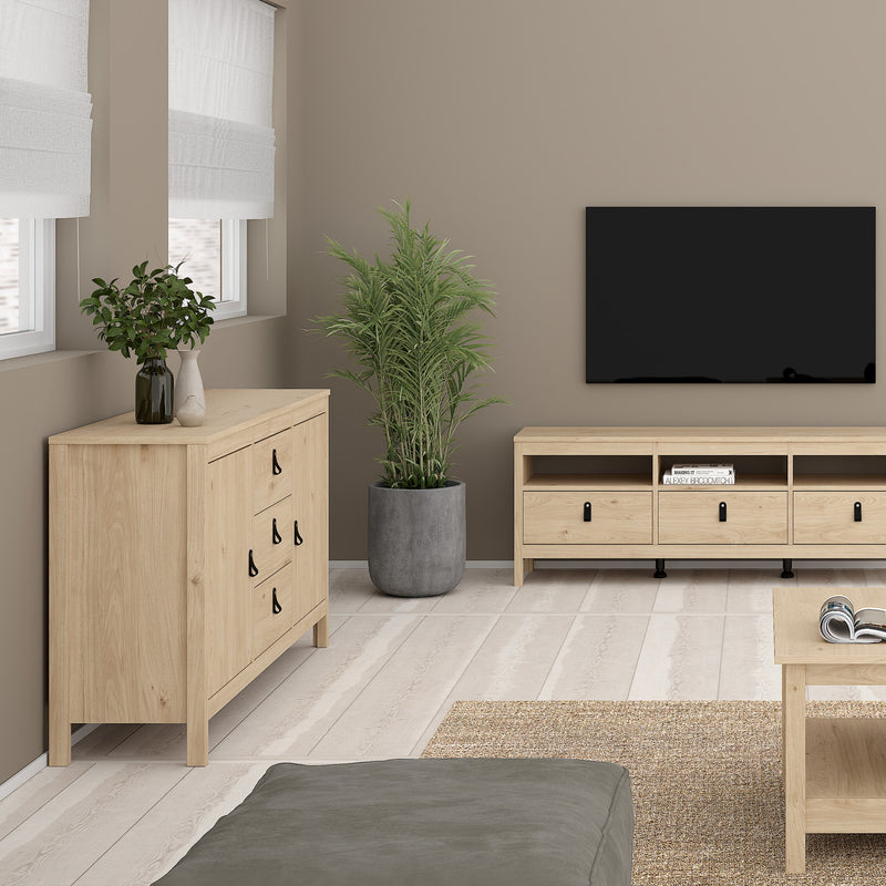 Barcelona Sideboard 2 Doors + 3 Drawers – Hickory Oak – image 6