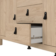 Barcelona Sideboard 2 Doors + 3 Drawers – Hickory Oak – image 9
