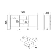Barcelona Sideboard 2 Doors + 3 Drawers – Cashmere – image 11