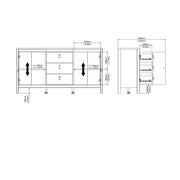 Barcelona Sideboard 2 Doors + 3 Drawers – Cashmere – image 12