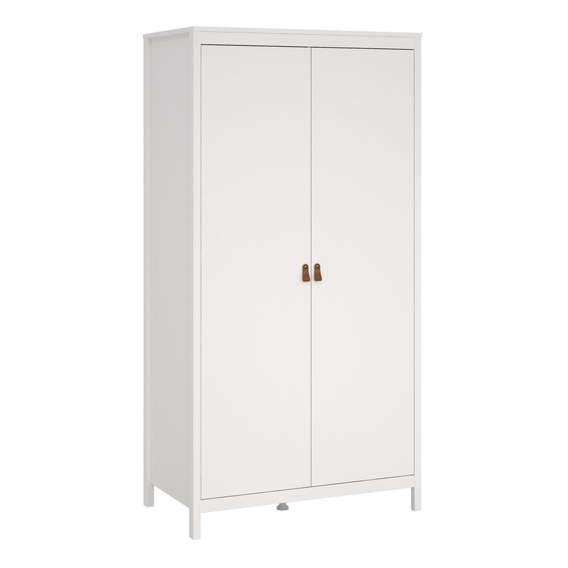 Barcelona Wardrobe with 2 Doors in Jackson – White – image 1