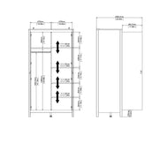 Barcelona Wardrobe with 2 Doors in Jackson – White – image 10