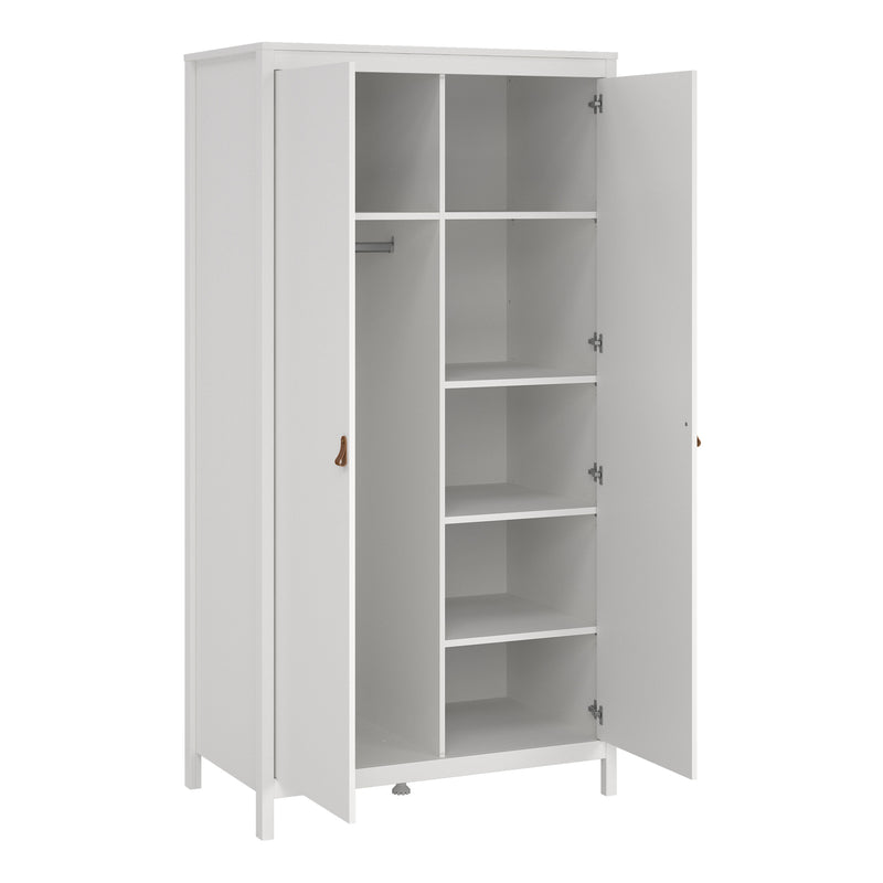 Barcelona Wardrobe with 2 Doors in Jackson – White – image 5