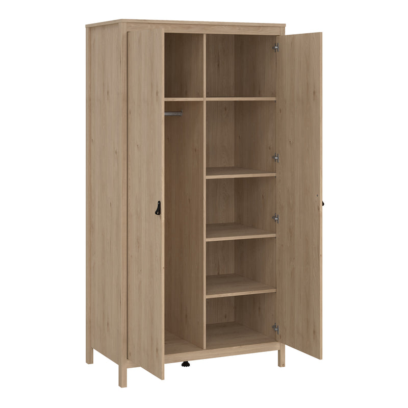 Barcelona Wardrobe with 2 Doors in Jackson – Hickory Oak – image 5