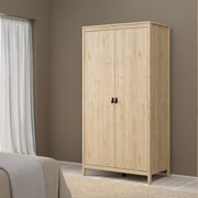 Barcelona Wardrobe with 2 Doors in Jackson – Hickory Oak – image 6