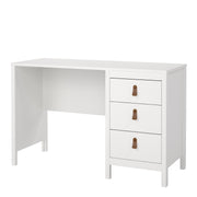 Barcelona Desk 3 Drawers in Jackson – White – image 3