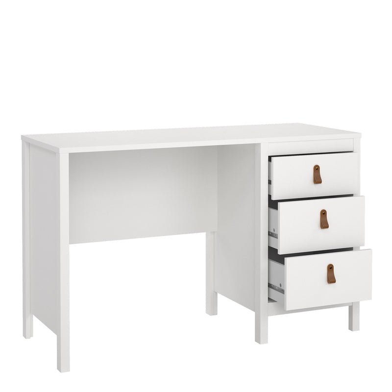Barcelona Desk 3 Drawers in Jackson – White – image 5