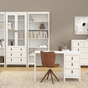 Barcelona Desk 3 Drawers in Jackson – White – image 7