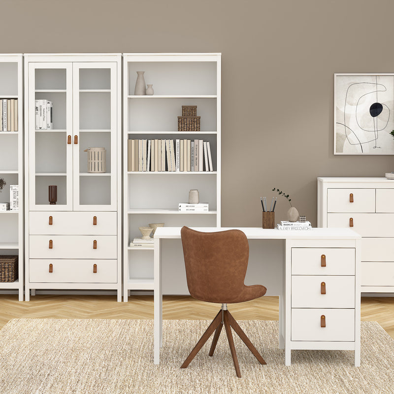 Barcelona Desk 3 Drawers in Jackson – White – image 7