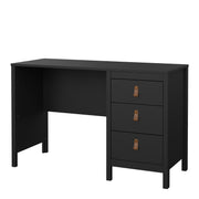 Barcelona Desk 3 Drawers in Jackson – Matt Black – image 3