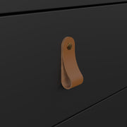 Barcelona Desk 3 Drawers in Jackson – Matt Black – image 7