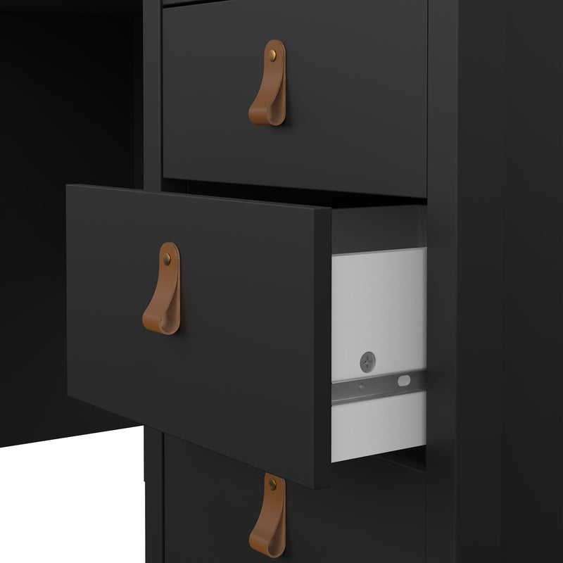 Barcelona Desk 3 Drawers in Jackson – Matt Black – image 8