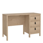 Barcelona Desk 3 Drawers in Jackson – Hickory Oak – image 1