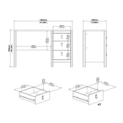 Barcelona Desk 3 Drawers in Jackson – Hickory Oak – image 10
