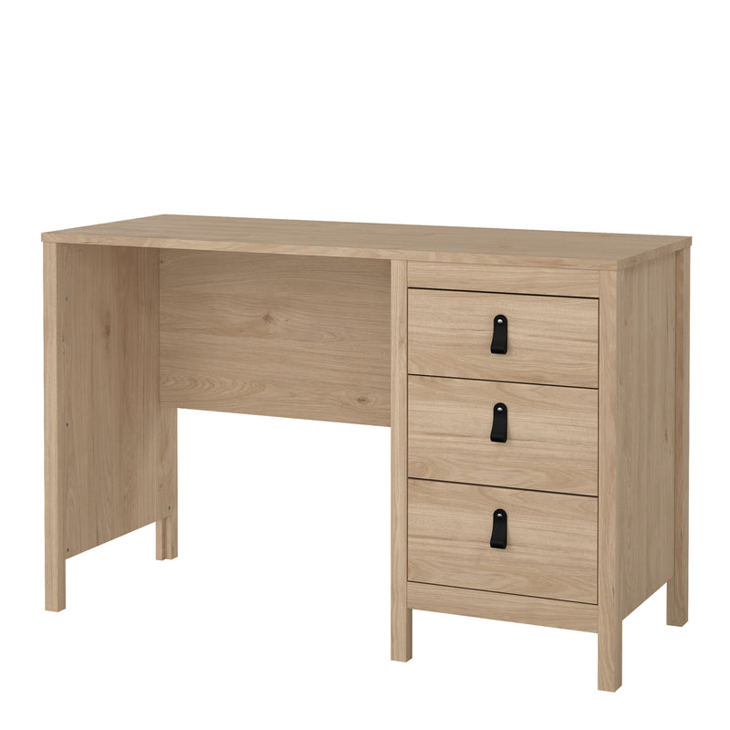 Barcelona Desk 3 Drawers in Jackson – Hickory Oak – image 3