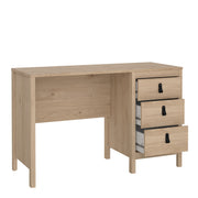 Barcelona Desk 3 Drawers in Jackson – Hickory Oak – image 5