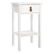 Barcelona Bedside Table with 1 Drawer – White – image 1