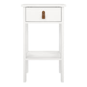 Barcelona Bedside Table with 1 Drawer – White – image 2