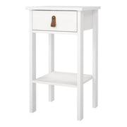 Barcelona Bedside Table with 1 Drawer – White – image 3