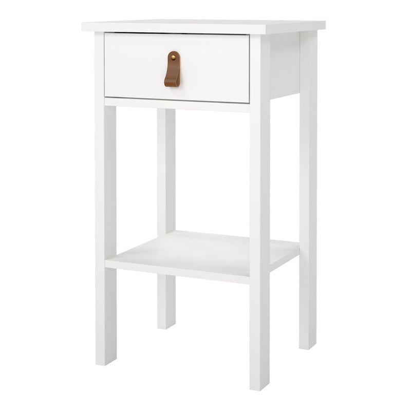 Barcelona Bedside Table with 1 Drawer – White – image 3