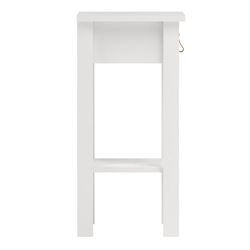 Barcelona Bedside Table with 1 Drawer – White – image 4
