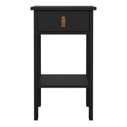 Barcelona Bedside Table with 1 Drawer – Matt Black – image 2